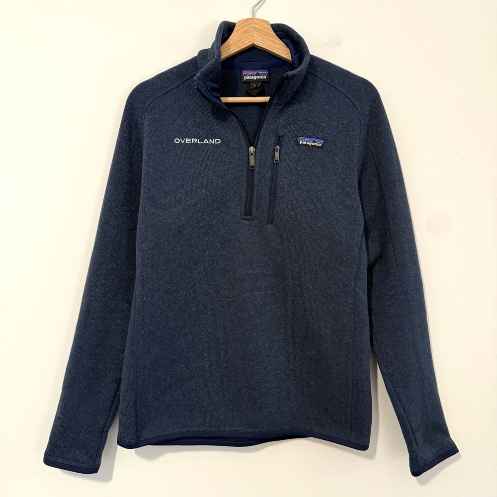 Patagonia Men's Better Sweater Quarter Zip Blue Fleece Pullover
